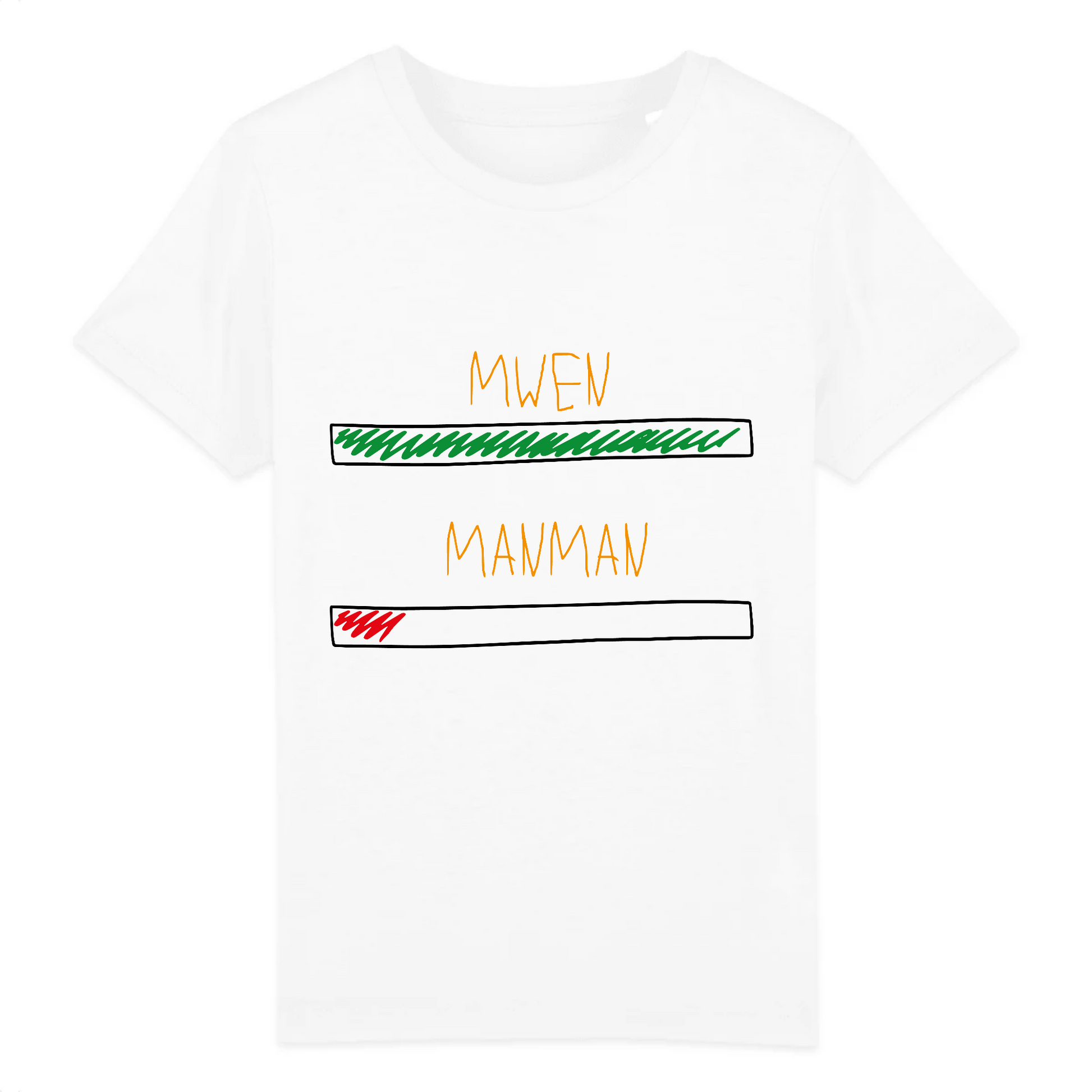 T-shirt enfant personnalisé Mwen épi Manman - Ti manmay - KEMIT'ART - Martinique - Guadeloupe - Guyane - Créole