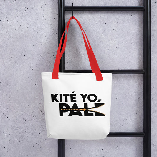 Tote bag personnalisé "Kité yo palé" - Kofi Jicho Kopo