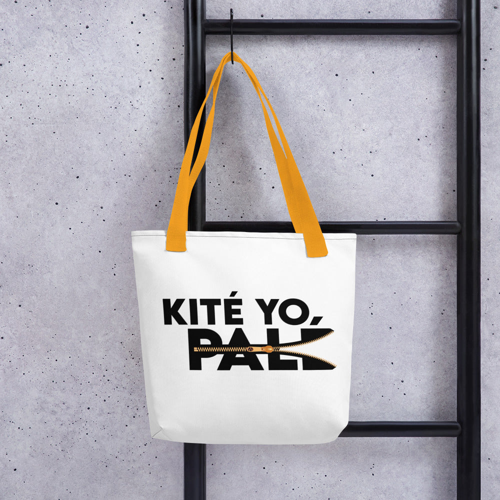 Tote bag personnalisé "Kité yo palé" - Kofi Jicho Kopo