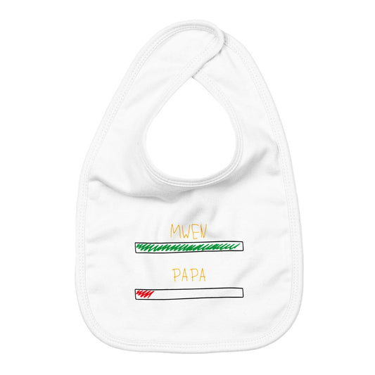 Bavoir personnalisé Mwen épi papa - Ti manmay