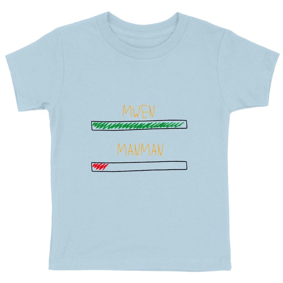 Tshirt enfant personnalisé Mwen épi Manman - Ti manmay