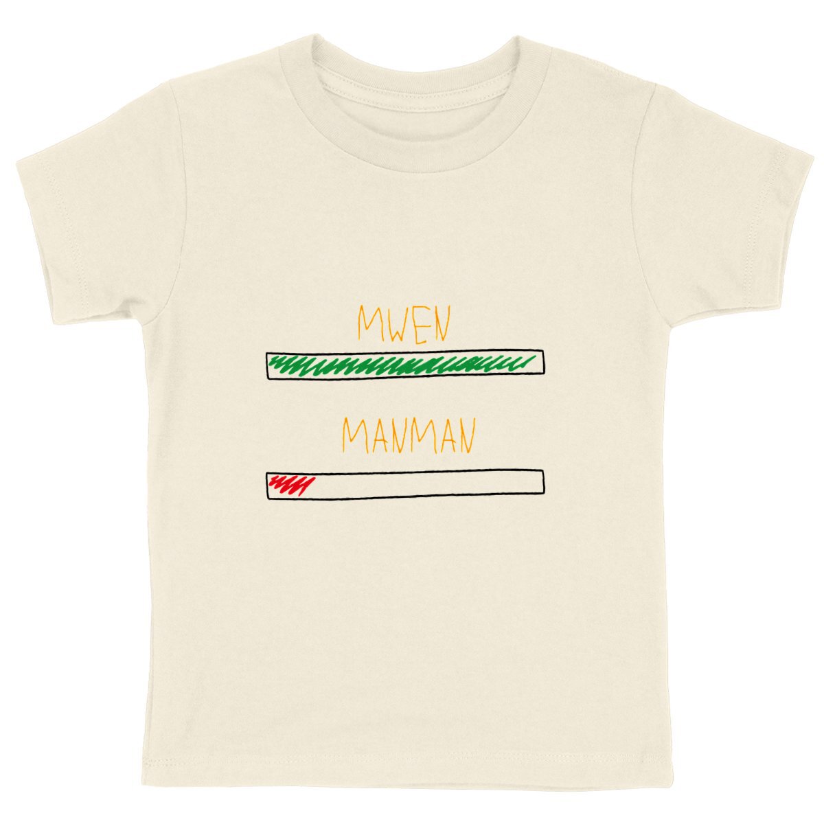 Tshirt enfant personnalisé Mwen épi Manman - Ti manmay