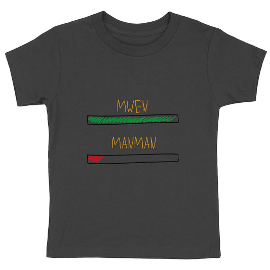 Tshirt enfant personnalisé Mwen épi Manman - Ti manmay