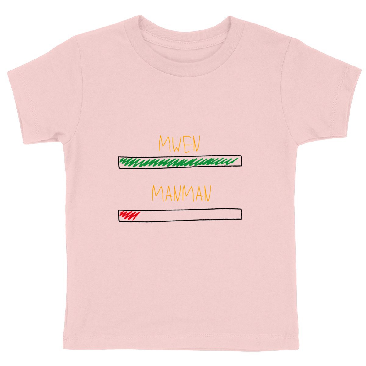 Tshirt enfant personnalisé Mwen épi Manman - Ti manmay