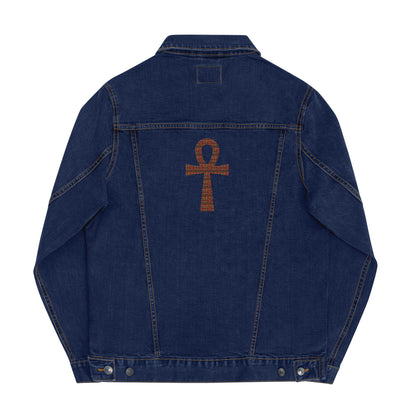 Unisex denim jacket - Ankh Visionary