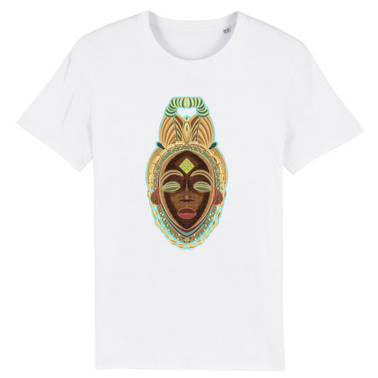 T-shirt Unisexe Personnalisable "Masque du Gabon" - Tony Faith - KEMIT'ART - Martinique - Guadeloupe - Guyane - Créole