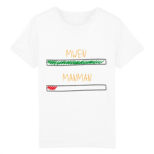 T-shirt enfant personnalisé Mwen épi Manman - Ti manmay - KEMIT'ART - Martinique - Guadeloupe - Guyane - Créole