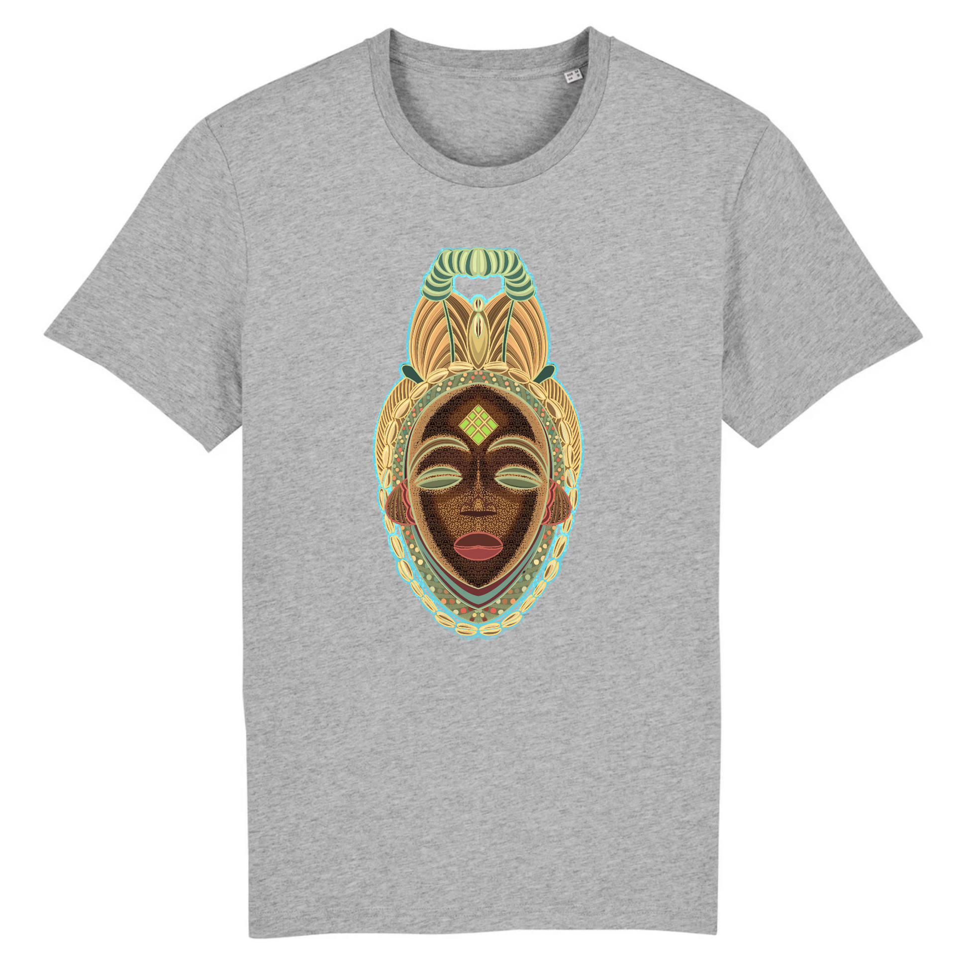 T-shirt Unisexe Personnalisable "Masque du Gabon" - Tony Faith - KEMIT'ART - Martinique - Guadeloupe - Guyane - Créole