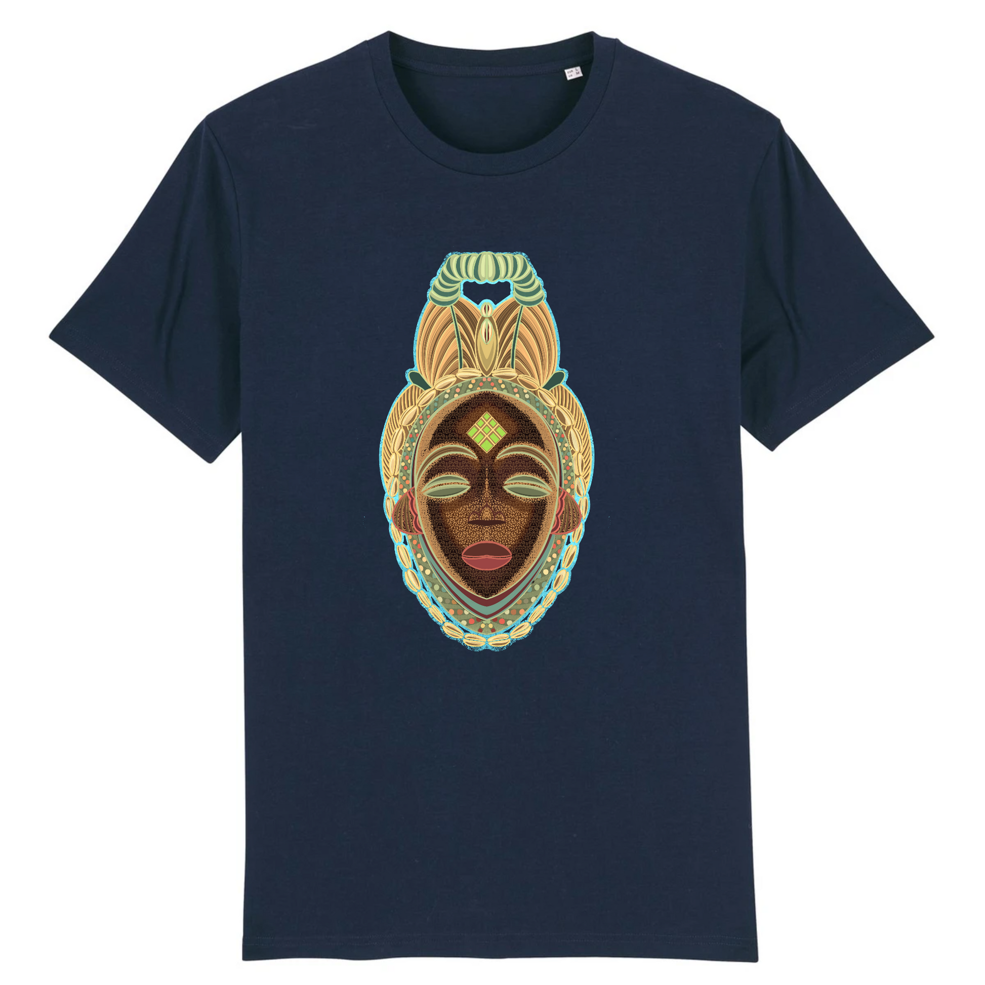 T-shirt Unisexe Personnalisable "Masque du Gabon" - Tony Faith - KEMIT'ART - Martinique - Guadeloupe - Guyane - Créole