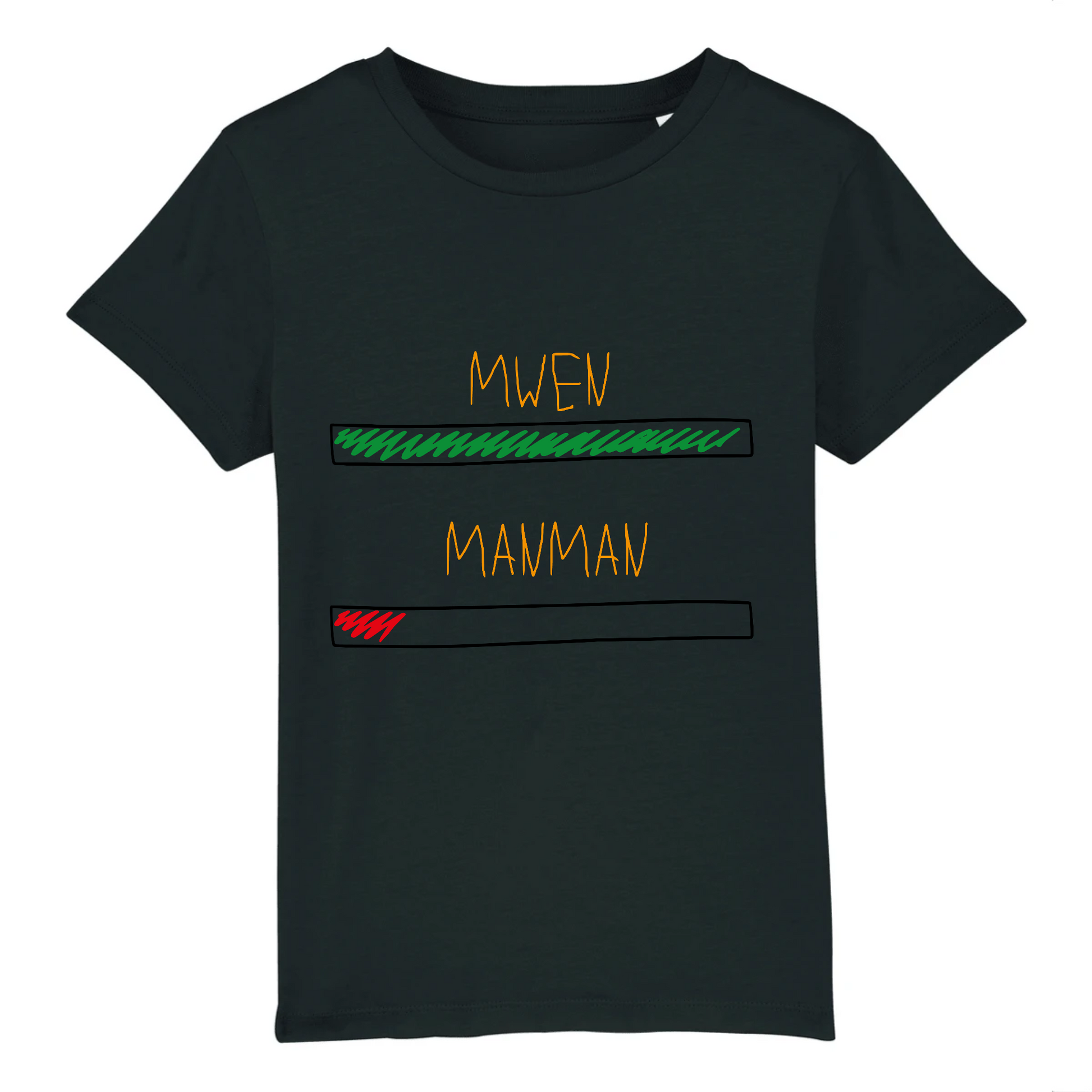 T-shirt enfant personnalisé Mwen épi Manman - Ti manmay - KEMIT'ART - Martinique - Guadeloupe - Guyane - Créole
