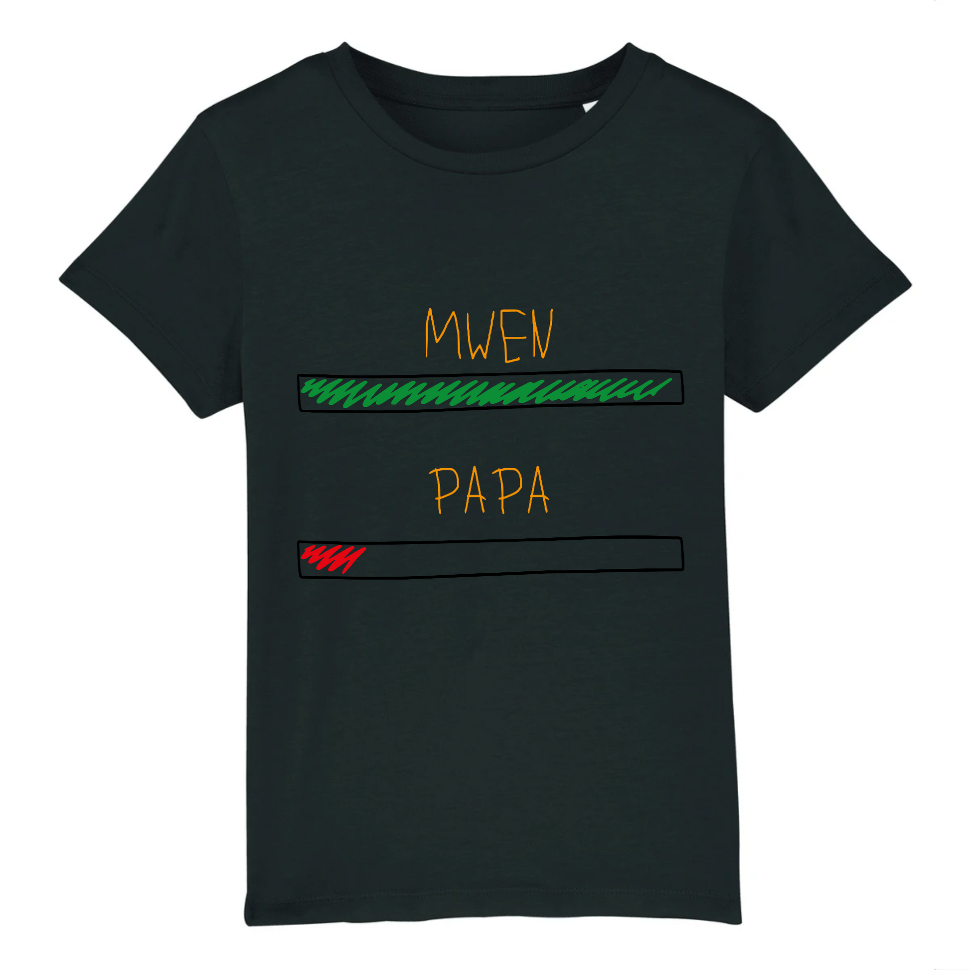 T-shirt enfant personnalisé Mwen épi papa - Ti manmay - KEMIT'ART - Martinique - Guadeloupe - Guyane - Créole