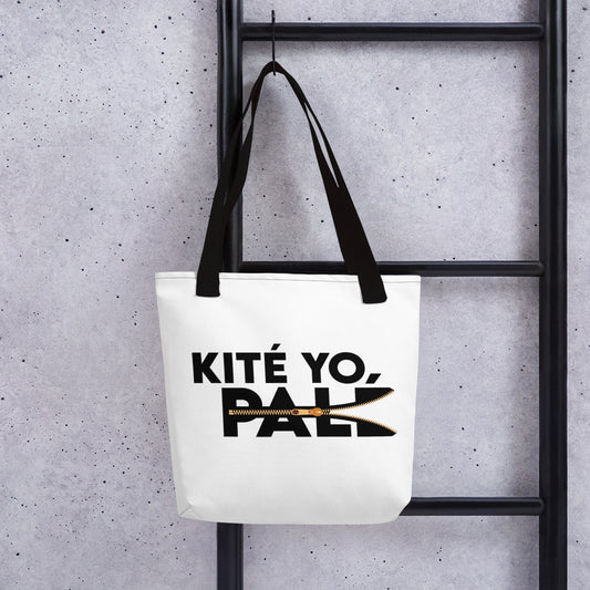 Tote bag personnalisé "Kité yo palé" - Kofi Jicho Kopo