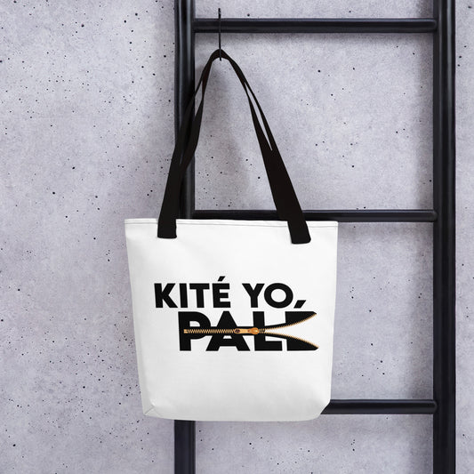 Personalized tote bag "Kité yo palé" - Kofi Jicho Kopo