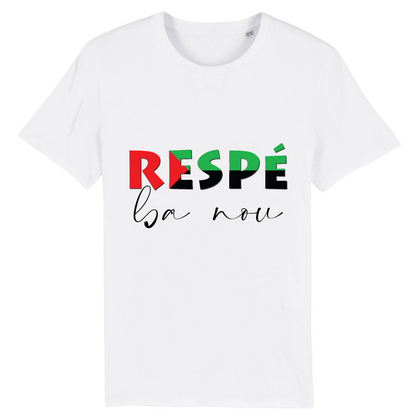 T-shirt personnalisé unisexe Respé Ba nou - Vizyon - KEMIT'ART - Martinique - Guadeloupe - Guyane - Créole