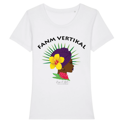 T-shirt femme "Fanm Vertikal" - Fanm - KEMIT'ART - Martinique - Guadeloupe - Guyane - Créole