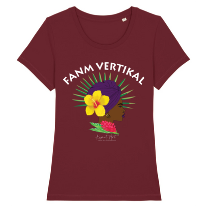 T-shirt femme "Fanm Vertikal" - Fanm - KEMIT'ART - Martinique - Guadeloupe - Guyane - Créole