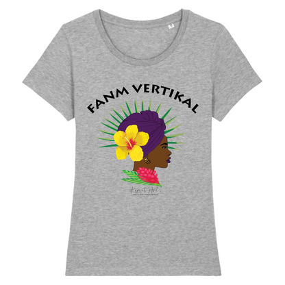 T-shirt femme "Fanm Vertikal" - Fanm - KEMIT'ART - Martinique - Guadeloupe - Guyane - Créole