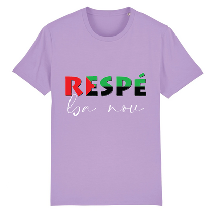 T-shirt personnalisé unisexe Respé Ba nou - Vizyon - KEMIT'ART - Martinique - Guadeloupe - Guyane - Créole