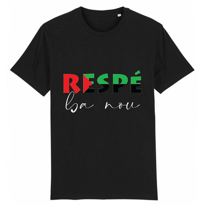 T-shirt personnalisé unisexe Respé Ba nou - Vizyon - KEMIT'ART - Martinique - Guadeloupe - Guyane - Créole