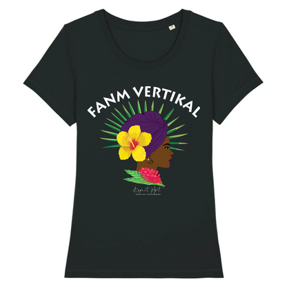 T-shirt femme "Fanm Vertikal" - Fanm - KEMIT'ART - Martinique - Guadeloupe - Guyane - Créole