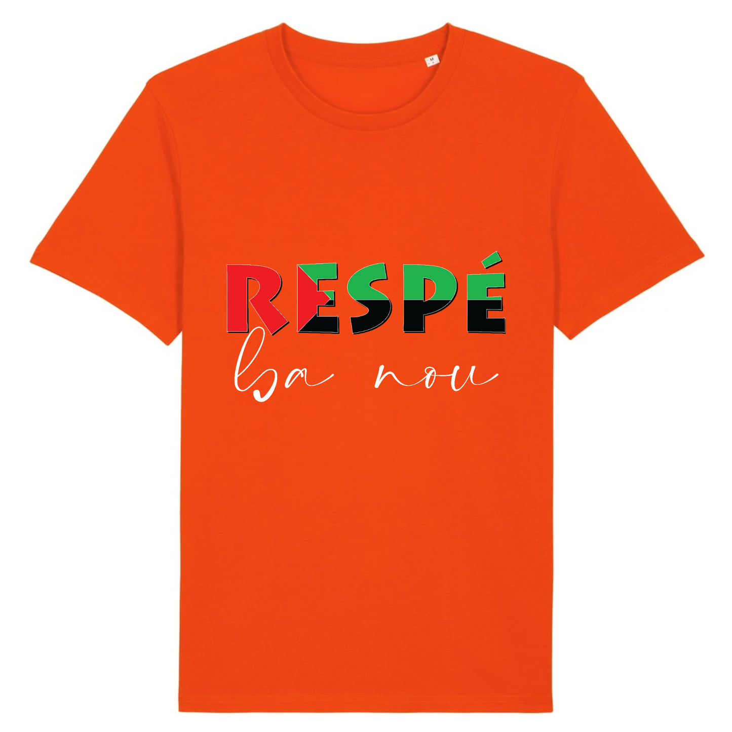 T-shirt personnalisé unisexe Respé Ba nou - Vizyon - KEMIT'ART - Martinique - Guadeloupe - Guyane - Créole