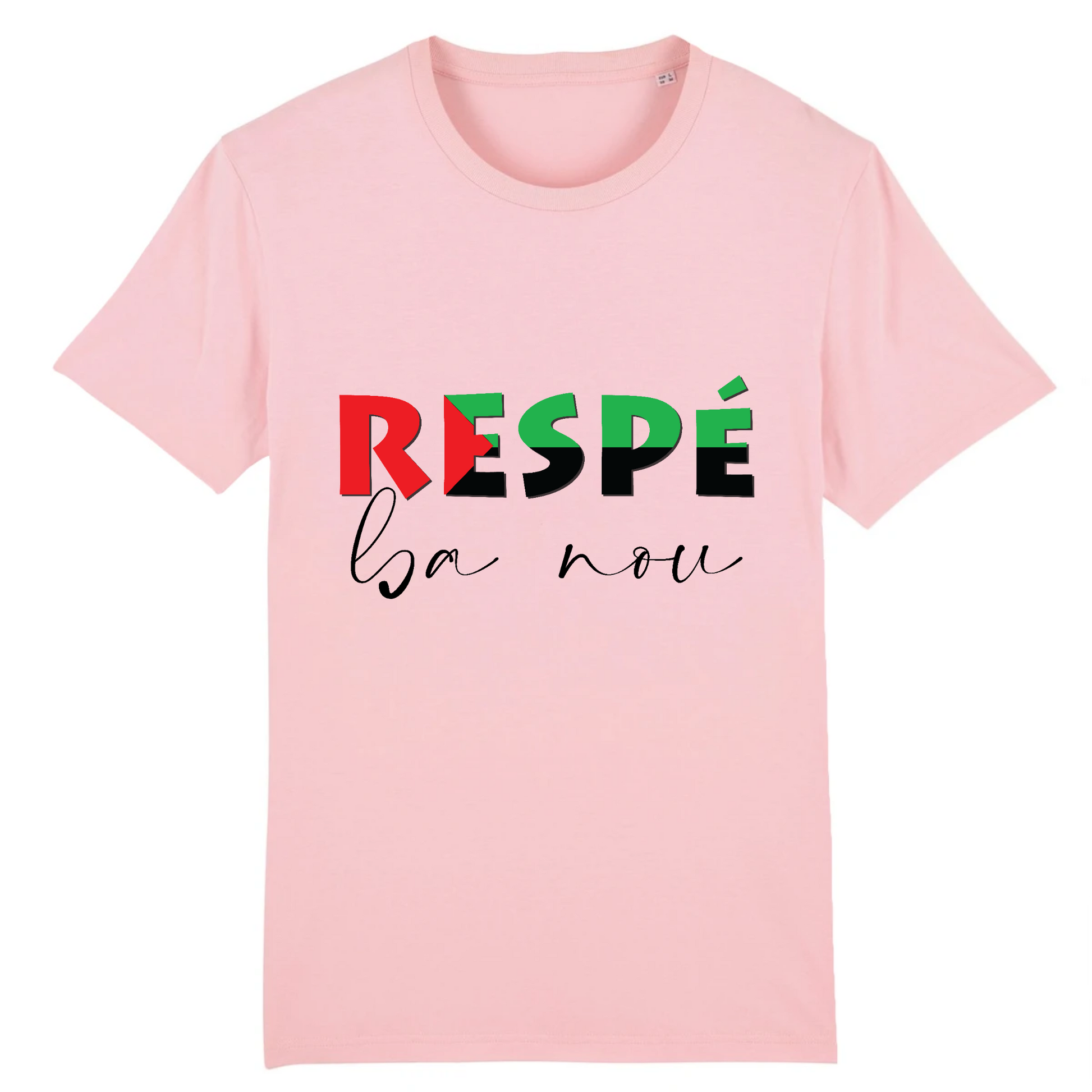 T-shirt personnalisé unisexe Respé Ba nou - Vizyon - KEMIT'ART - Martinique - Guadeloupe - Guyane - Créole