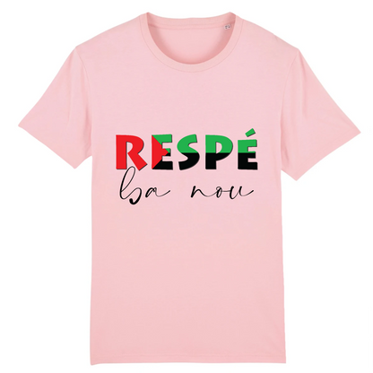 T-shirt personnalisé unisexe Respé Ba nou - Vizyon - KEMIT'ART - Martinique - Guadeloupe - Guyane - Créole