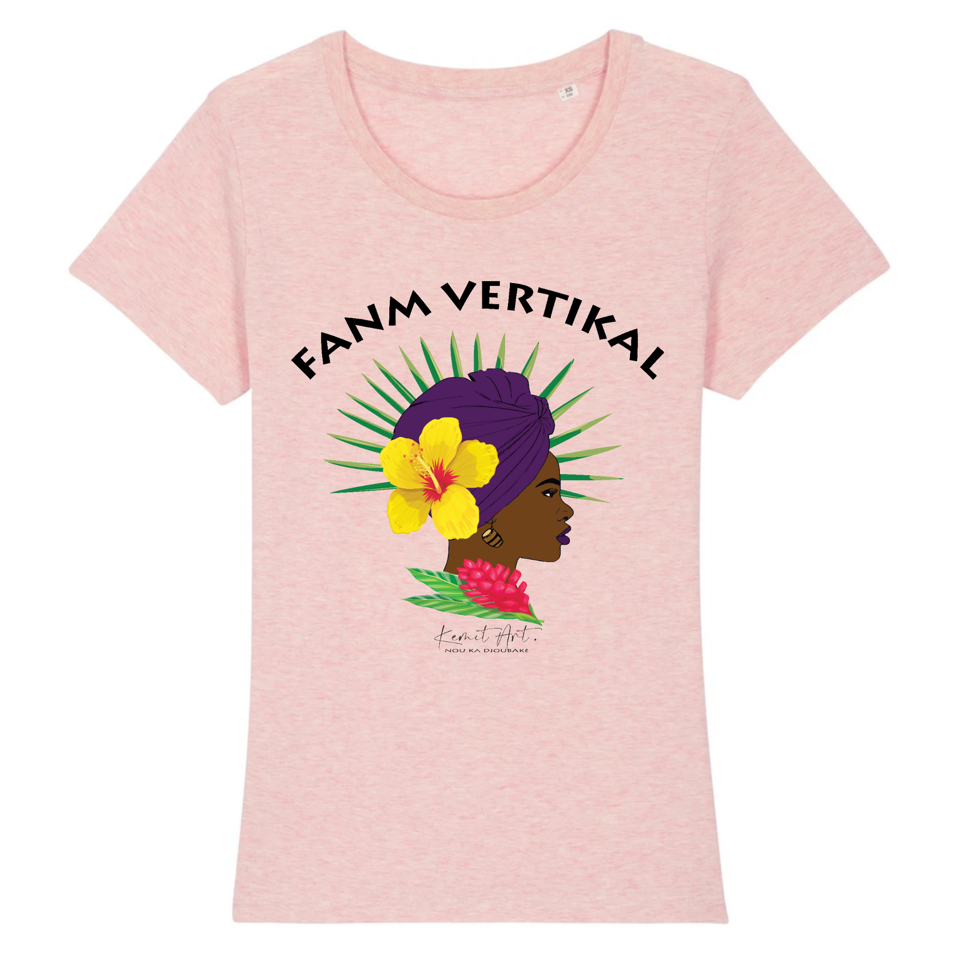 T-shirt femme "Fanm Vertikal" - Fanm - KEMIT'ART - Martinique - Guadeloupe - Guyane - Créole