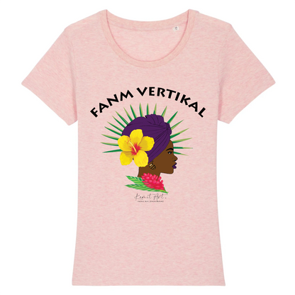 T-shirt femme "Fanm Vertikal" - Fanm - KEMIT'ART - Martinique - Guadeloupe - Guyane - Créole