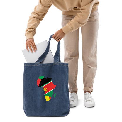 Tote bag en jean écologique Rasin - Tjè mwen blendé - KEMIT'ART - Martinique - Guadeloupe - Guyane - Créole