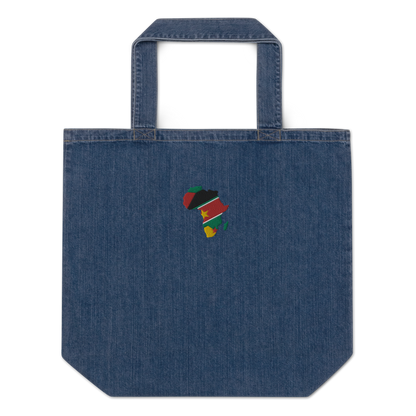 Tote bag en jean écologique Rasin nou - Tjè mwen blendé - KEMIT'ART - Martinique - Guadeloupe - Guyane - Créole