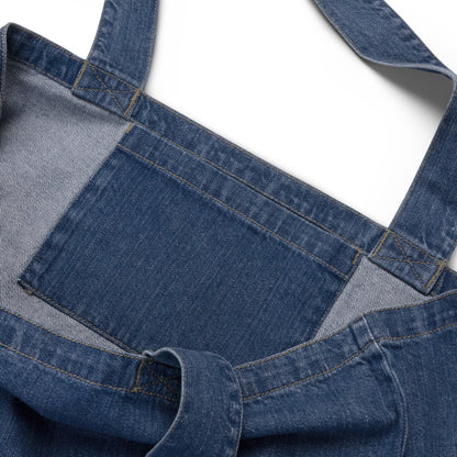 Eco-friendly denim tote bag "Fanm Ren" - Tony Faith Art